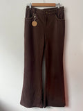 Pantalón gamuzado café